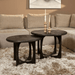 Ronde salontafel Milou Zwart Mangohout 70 cm