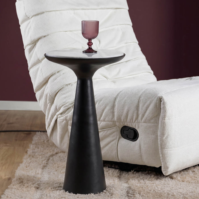 Bijzettafel Essy Zwart Marmer & metaal 38 cm