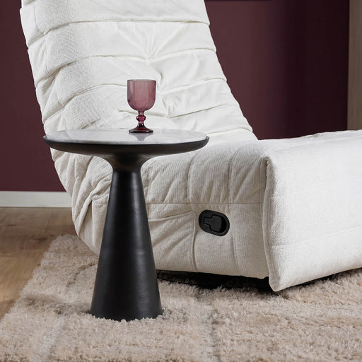 Bijzettafel Essy Zwart Marmer & metaal 45 cm