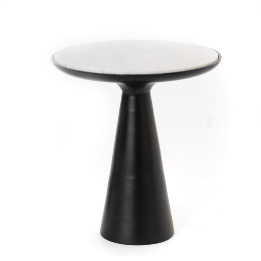 Bijzettafel Essy Zwart Marmer & metaal 38 cm