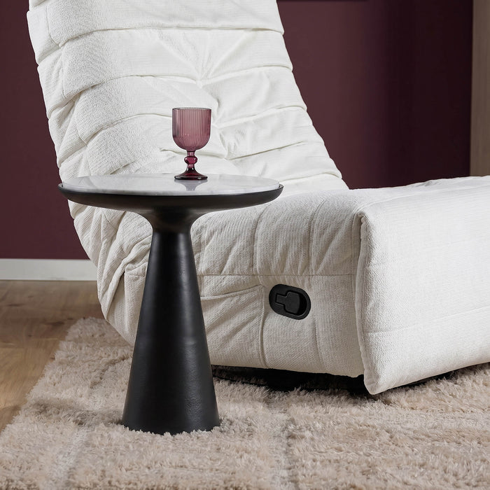 Bijzettafel Essy Zwart Marmer & metaal 45 cm
