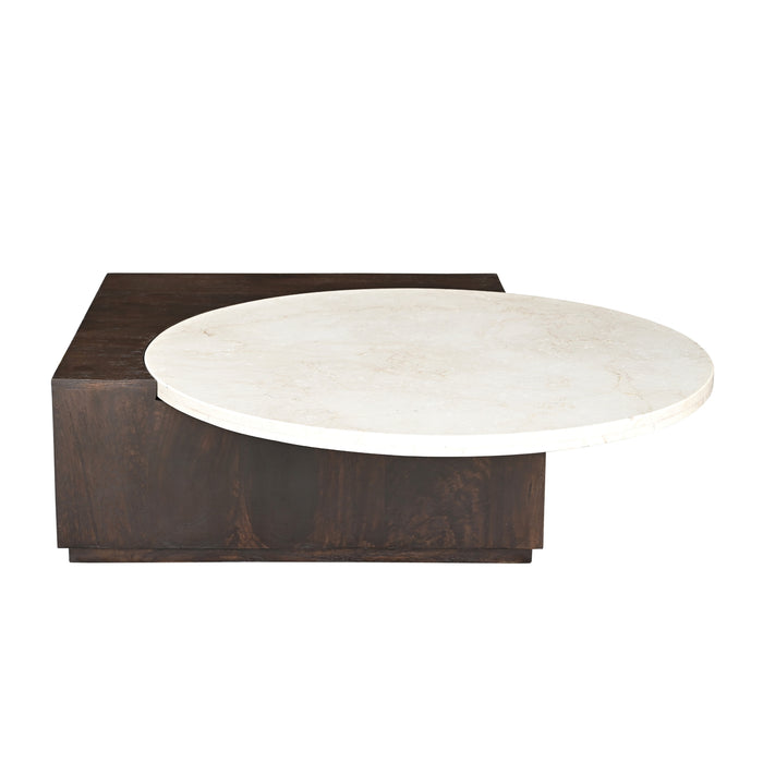 Bijzettafel Numa Bruin Marmer 60 cm