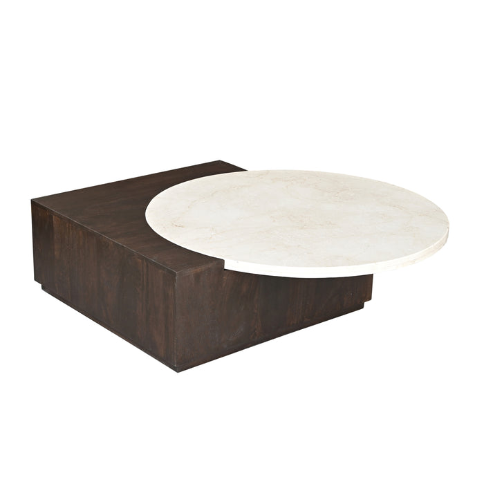 Bijzettafel Numa Bruin Marmer 60 cm