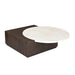 Bijzettafel Numa Bruin Marmer 60 cm