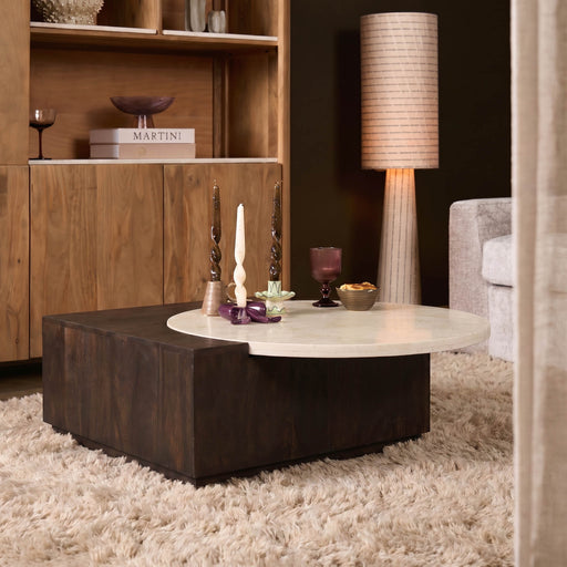 Salontafel Numa Bruin Marmer 103 cm