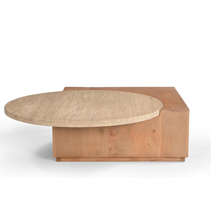 Bijzettafel Numa Naturel Travertin 60 cm
