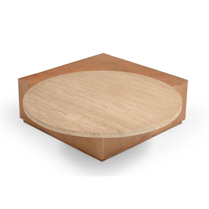 Bijzettafel Numa Naturel Travertin 60 cm