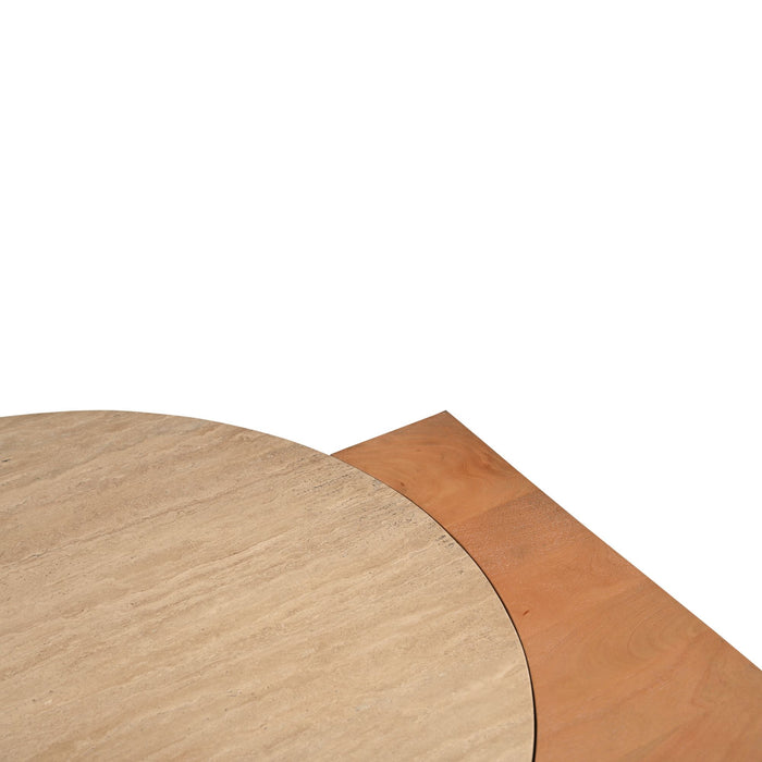 Bijzettafel Numa Naturel Travertin 60 cm