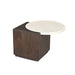 Bijzettafel Numa Bruin Marmer 60 cm