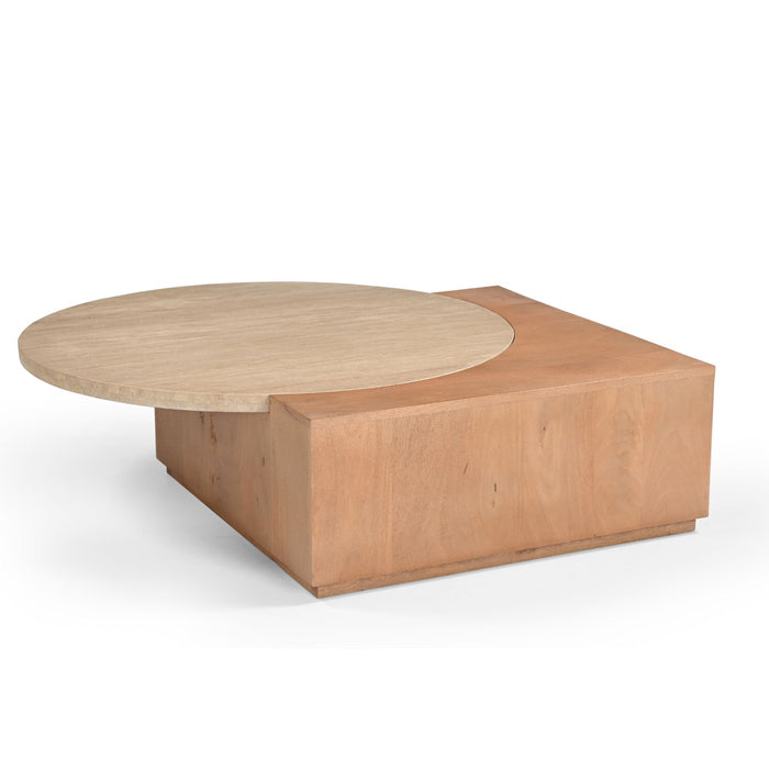 Bijzettafel Numa Naturel Travertin 60 cm