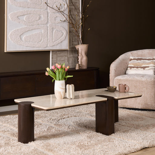 Salontafel Maeve Bruin Marmer 128 cm
