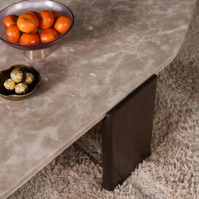 Salontafel Maeve Bruin Marmer 128 cm