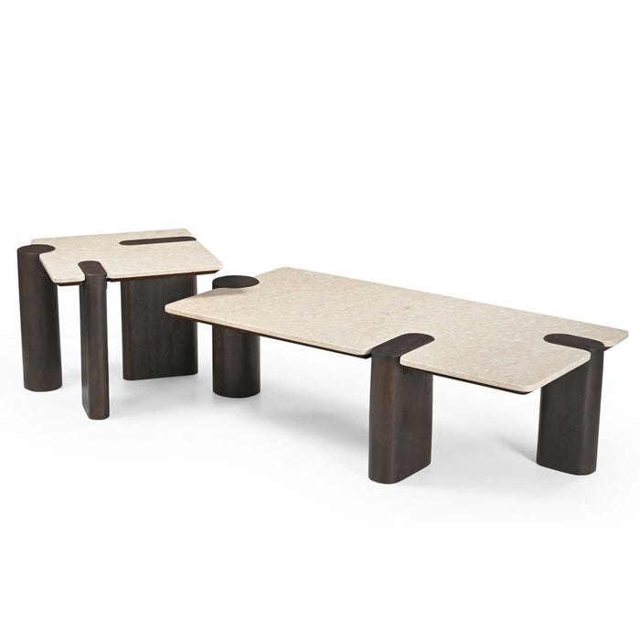 Salontafel Maeve Bruin Marmer 128 cm