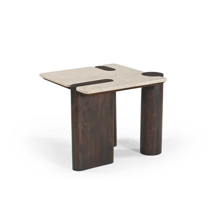 Bijzettafel Maeve Bruin Marmer 57 cm