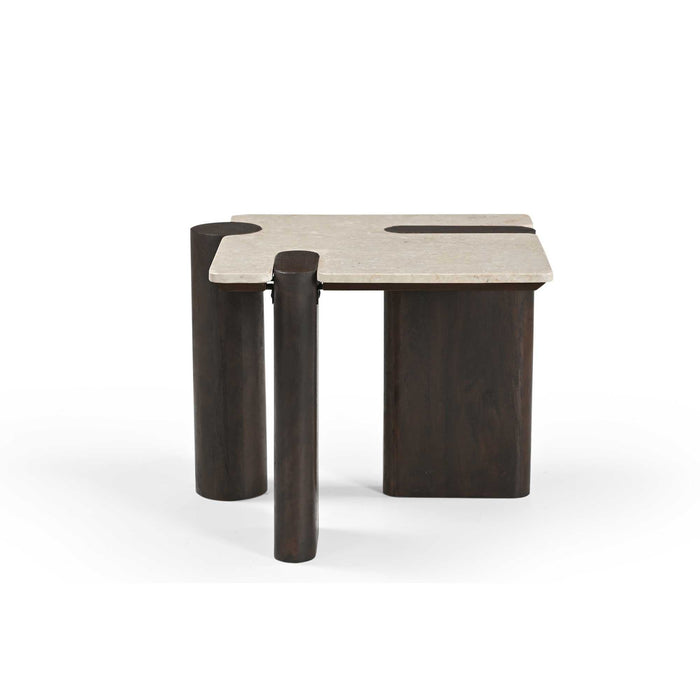 Bijzettafel Maeve Bruin Marmer 57 cm