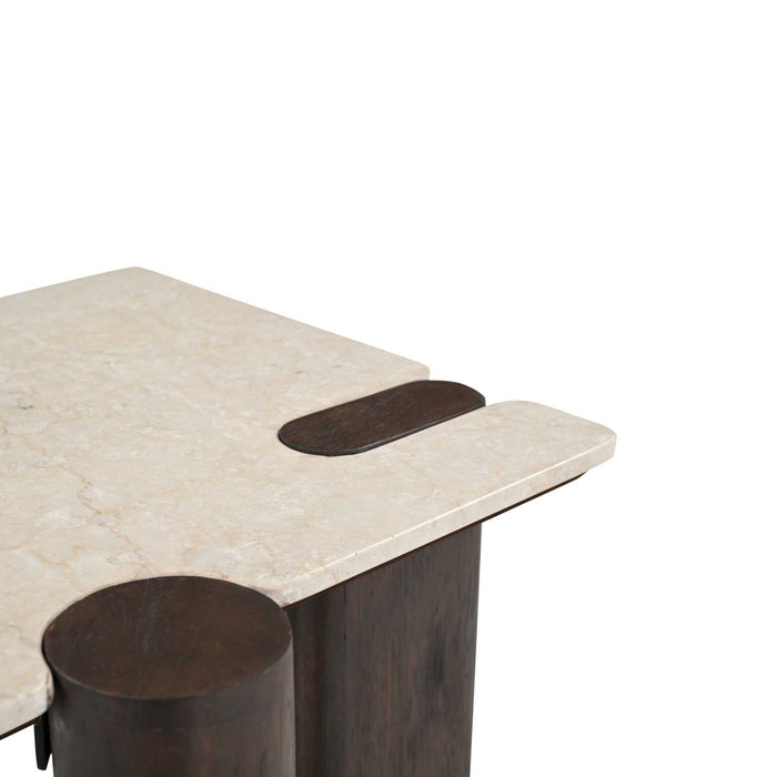 Bijzettafel Maeve Bruin Marmer 57 cm