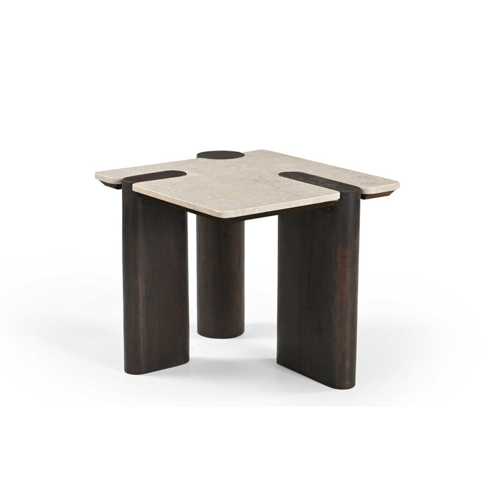 Bijzettafel Maeve Bruin Marmer 57 cm