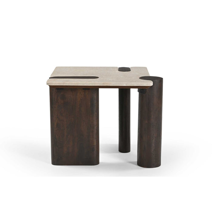 Bijzettafel Maeve Bruin Marmer 57 cm