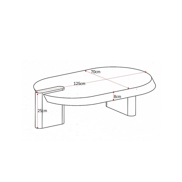 Salontafel Rava Bruin Mangohout 125 cm