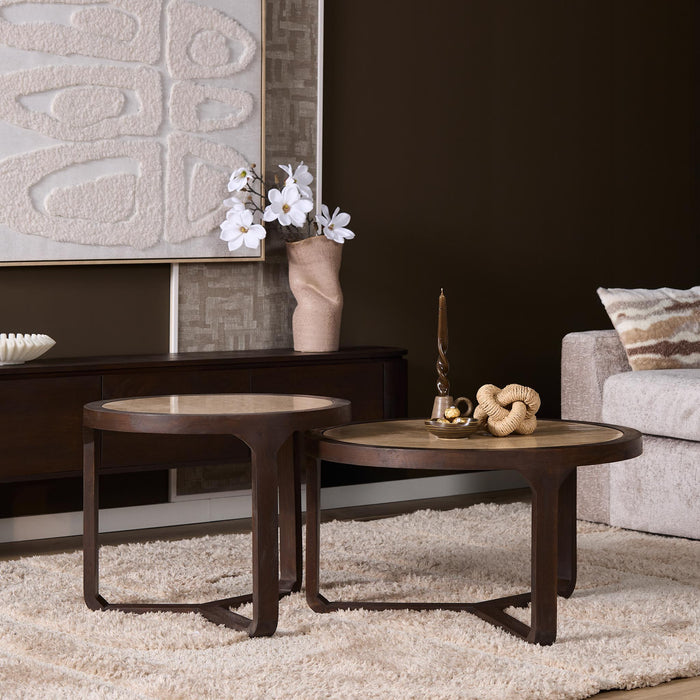 Salontafel Morris Bruin Travertin 75 cm