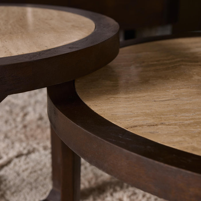 Salontafel Morris Bruin Travertin 75 cm