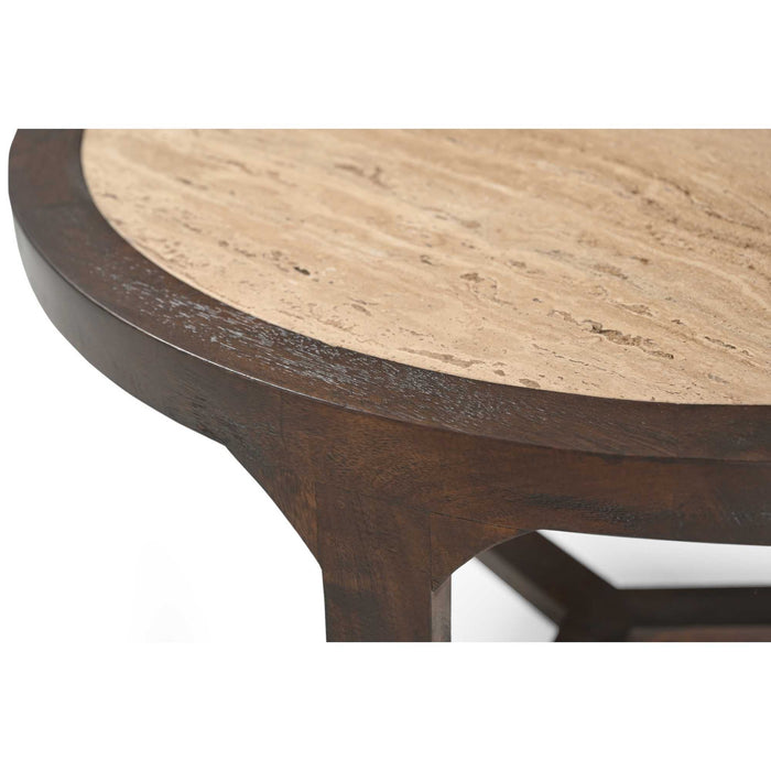Salontafel Morris Bruin Travertin 75 cm