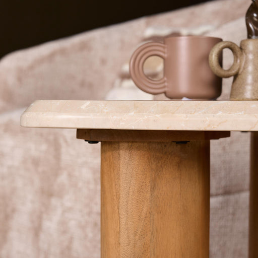 Bijzettafel Nuvé Naturel Botticino marmer 60 cm