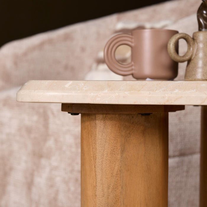 Bijzettafel Nuvé Naturel Botticino marmer 60 cm