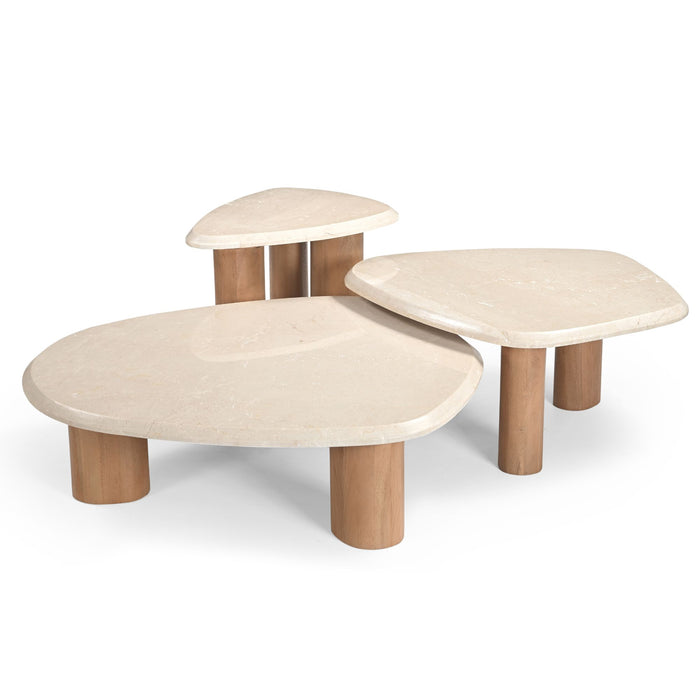 Bijzettafel Nuvé Naturel Botticino marmer 60 cm