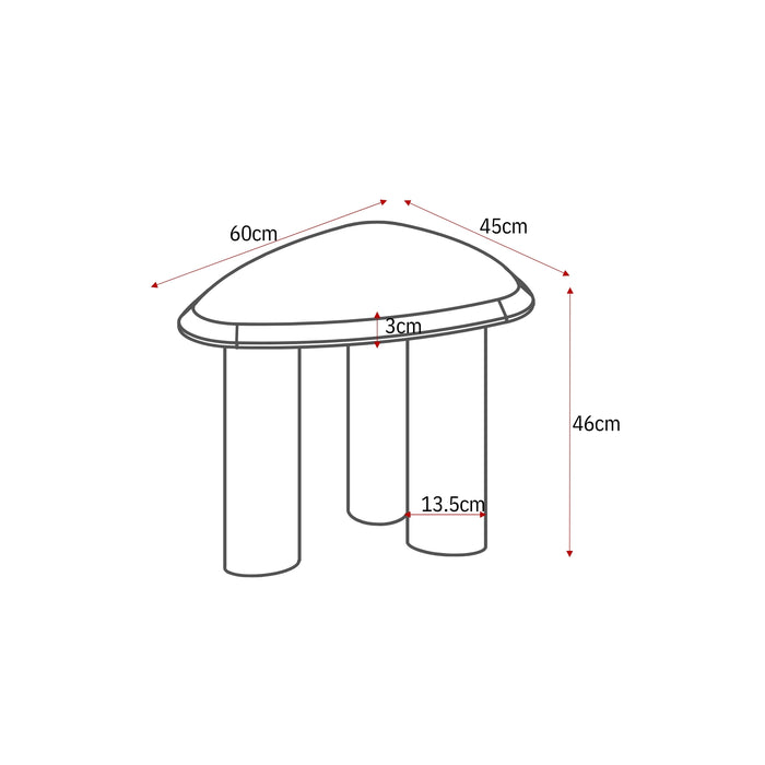 Bijzettafel Nuvé Naturel Botticino marmer 60 cm