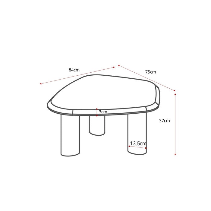 Salontafel Nuvé Naturel Botticino marmer 84 cm
