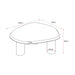 Salontafel Nuvé Naturel Botticino marmer 100 cm