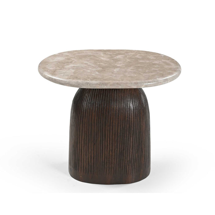 Bijzettafel Noel Bruin Marmer 60 cm