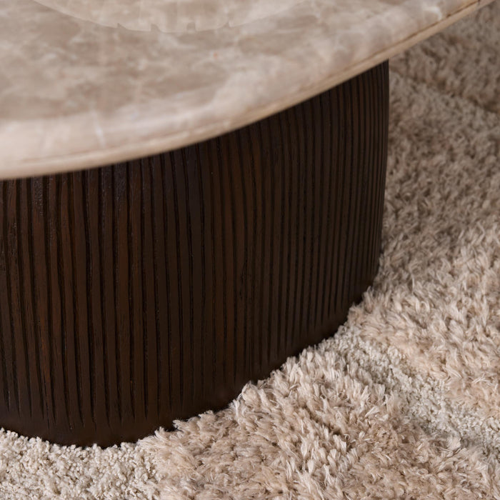 Salontafel Noel Bruin Marmer 90 cm
