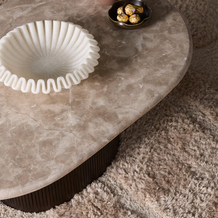 Salontafel Noel Bruin Marmer 90 cm