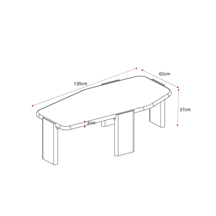 Salontafel Nuvé Naturel Botticino marmer 100 cm