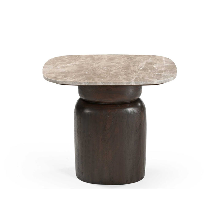 Bijzettafel Silva Bruin Marmer 56 cm