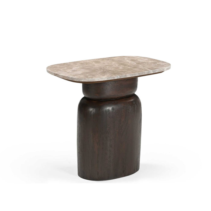 Bijzettafel Silva Bruin Marmer 56 cm