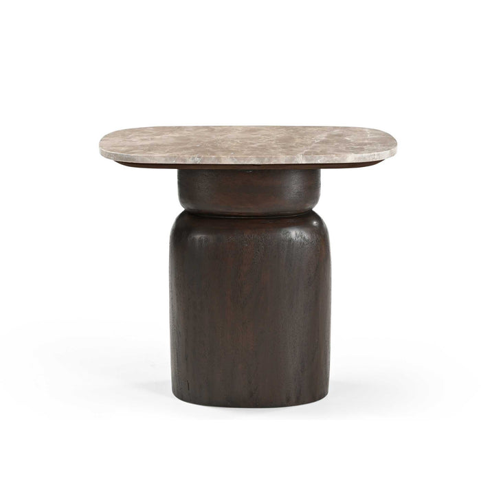 Bijzettafel Silva Bruin Marmer 56 cm