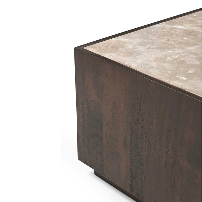 Salontafel Moos Bruin Marmer 80 cm