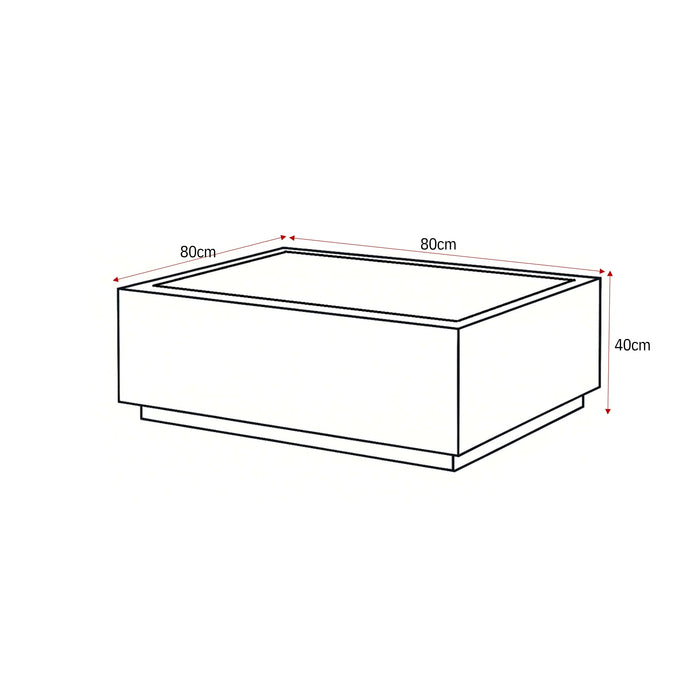 Salontafel Nuvé Naturel Botticino marmer 100 cm