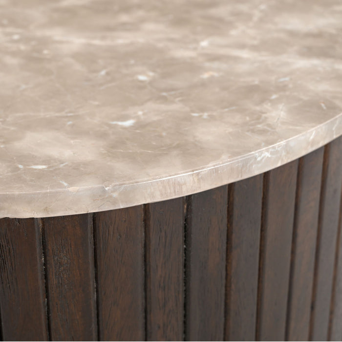 Salontafel Nomi Bruin Marmer 84 cm