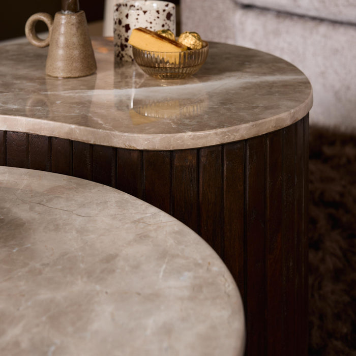 Salontafel Nomi Bruin Marmer 84 cm