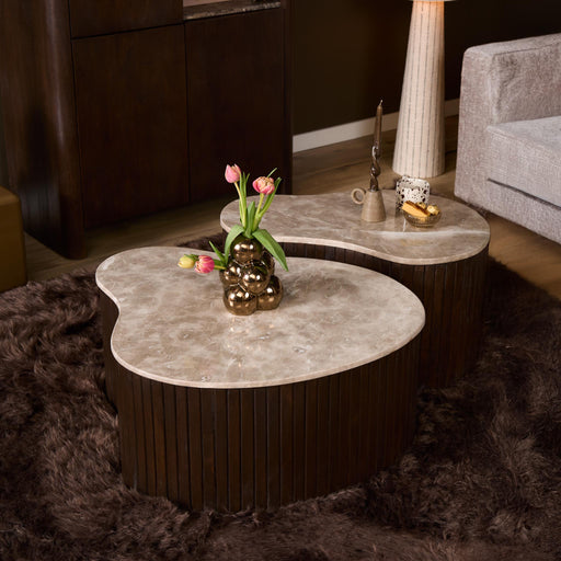 Salontafel Nomi Bruin Marmer 84 cm