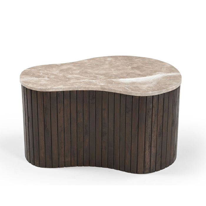Salontafel Nomi Bruin Marmer 70 cm