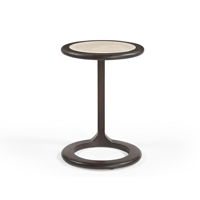 Bijzettafel Vinn Bruin Travertin 45 cm