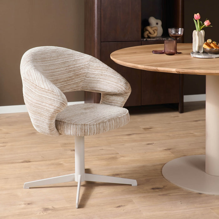 Draaibare eetkamerstoel Jade Beige