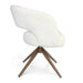 Draaibare eetkamerstoel Demi met armleuning Off White Poot Brons