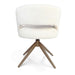 Draaibare eetkamerstoel Demi met armleuning Off White Poot Brons