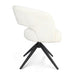 Draaibare eetkamerstoel Demi met armleuning Off White Poot Zwart